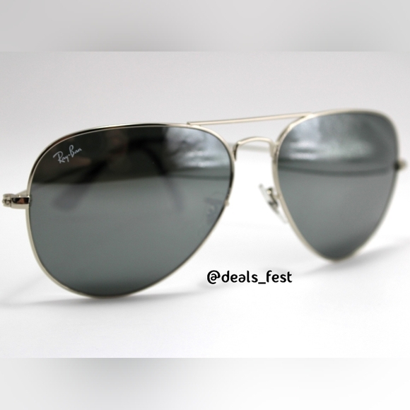 Model Display RayBan Aviator Silver RB3025 Mirror - Picture 8 of 17